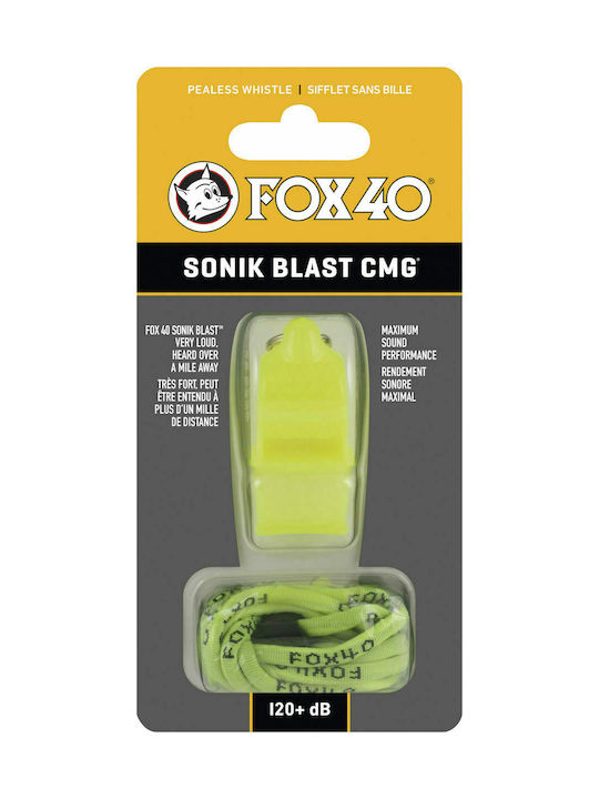 Fox40 Safety Blast Sonic Cmg Fluier sportiv Antrenori cu cablu