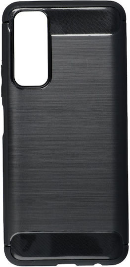 Hurtel Carbon Fiber Back Cover Silicon Negru (Huawei P Smart 2021)