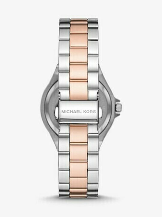 Michael Kors Lennox Women's Watch with Metal Bracelet Silver / Rose Gold