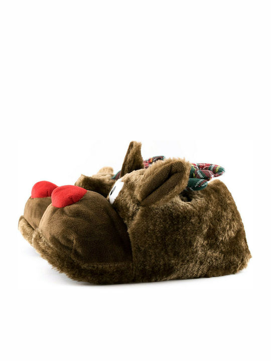 Love4shoes Kids Slipper Closed-Toe Brown