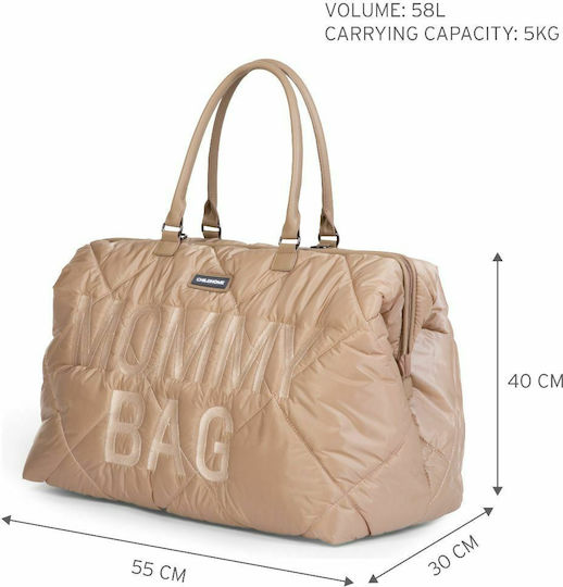 Childhome Shoulder/Hand Diaper Bag Mommy BR75832 Beige 55x30x40cm.