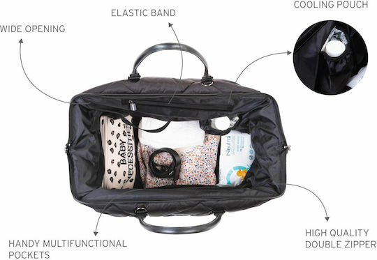 Childhome Shoulder/Hand Diaper Bag Mommy BR75833 Black 55x30x40cm.