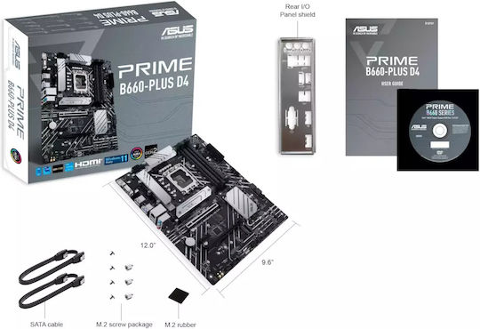 Asus Prime B660-Plus D4 Motherboard ATX με Intel 1700 Socket 90MB18X0-M0EAY0