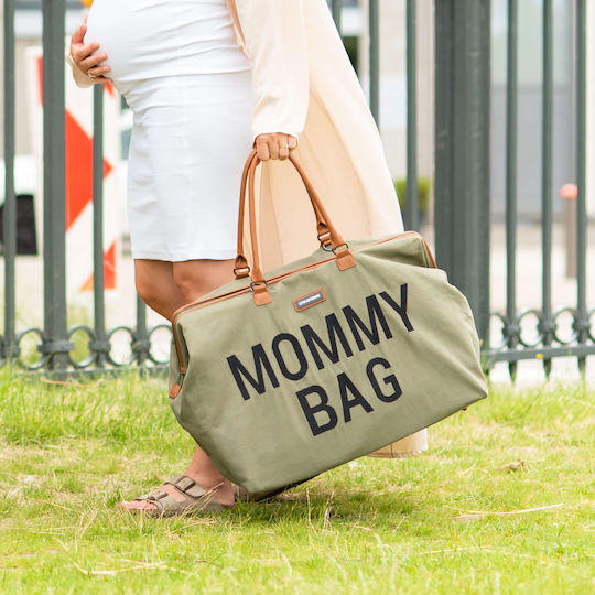 Childhome Shoulder/Hand Diaper Bag Mommy Khaki 55x30x40cm.
