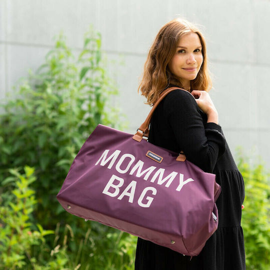 Childhome Τσάντα Μαιευτηρίου Ώμου/Χειρός Mommy Aubergine 55x30x40εκ.