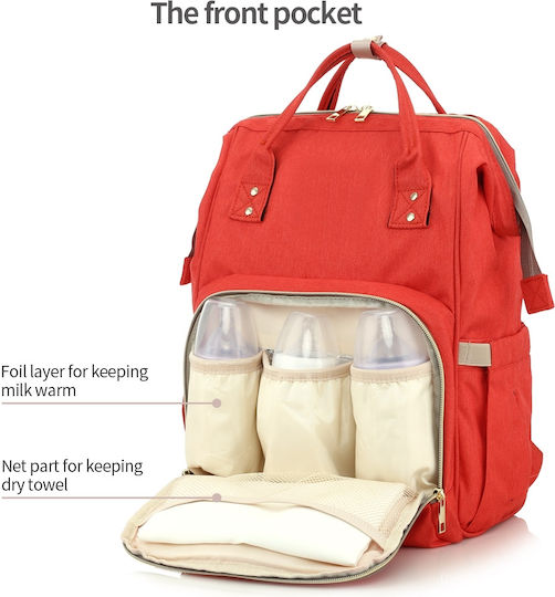 Τσάντα-Αλλαξιέρα Πλάτης Gabesy Bolsa Orange 27x21x42εκ.