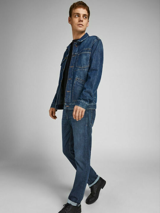 Herren Jeanshose Elastisch Marineblau