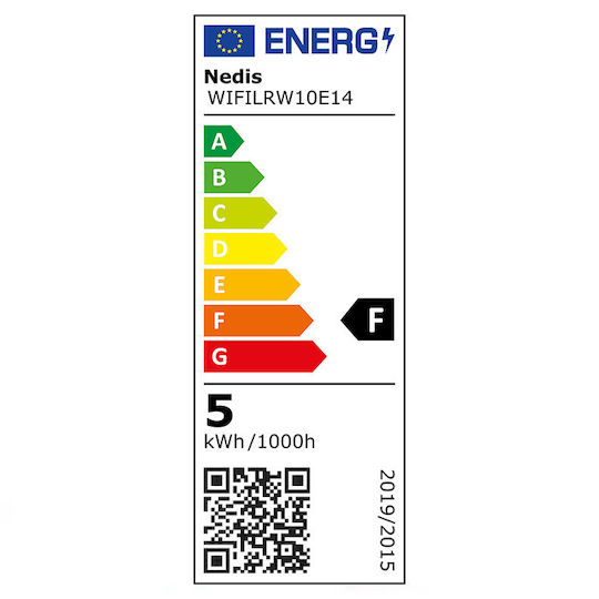 Nedis Smart Lampe LED 4.9W für Fassung E14 Einstellbar Weiß 470lm Dimmbar
