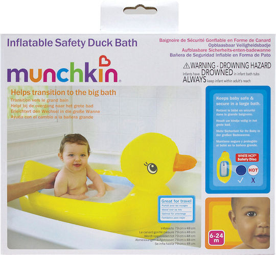 Munchkin Inflatable Baby Bath with Thermometer White