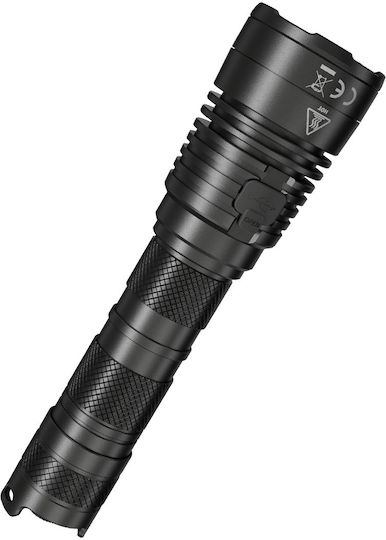 NiteCore Rechargeable Flashlight LED IP68 with Maximum Brightness 1300lm MH25V2 1 × 18650, 2 × CR123, 2 × RCR123 Black