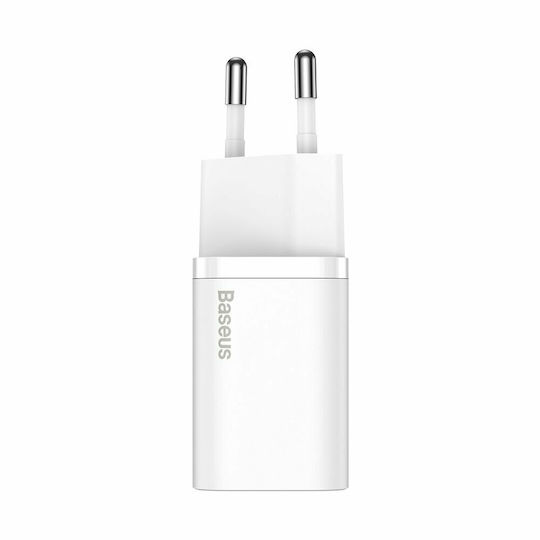 Baseus Charger Without Cable with USB-C Port 25W Whites (Super Si 1C)