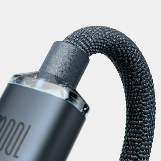 Baseus Crystal Shine Braided USB 2.0 Cable USB-C Male - USB-C 100W PD Blue 1.2m CAJY000603
