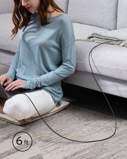 Anker Powerline III Редовна USB 2.0 Кабел USB-C мъжки - USB-C мъжки 100W Черен 1.8м (A8856H11)