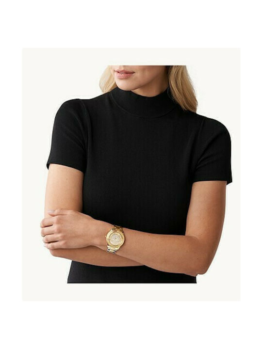 Michael Kors Runway Uhr mit Gold Metallarmband