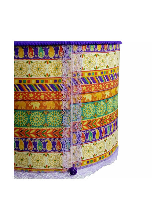 Oxygen Kids Fabric Single Ceiling Light E27 Ethnic Ethnic Purple