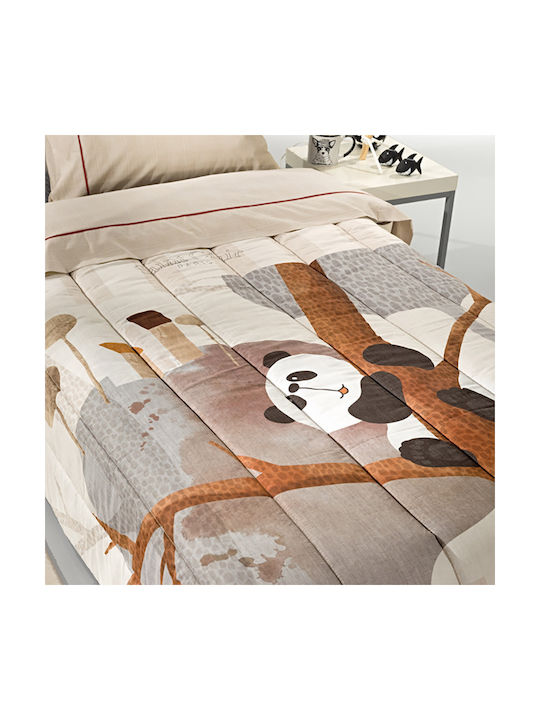 Saint Clair Panda Детски Плик за Завивка Единичен Памучен Бежов 160x220бр