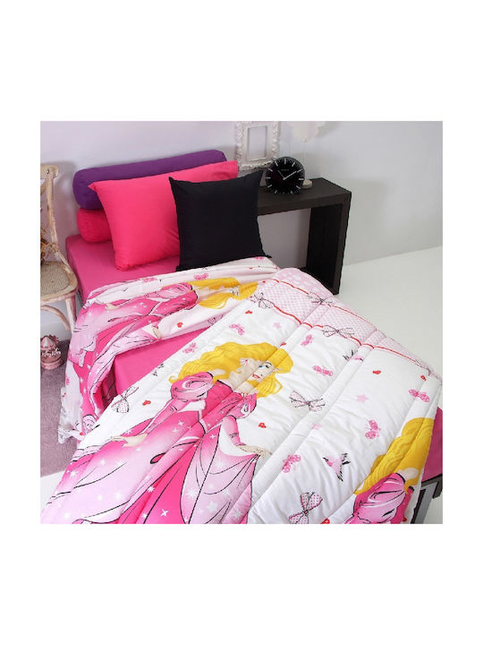 SB Home Princess Kinderbettbezug Einzel Baumwolle Rosa 170x240cm