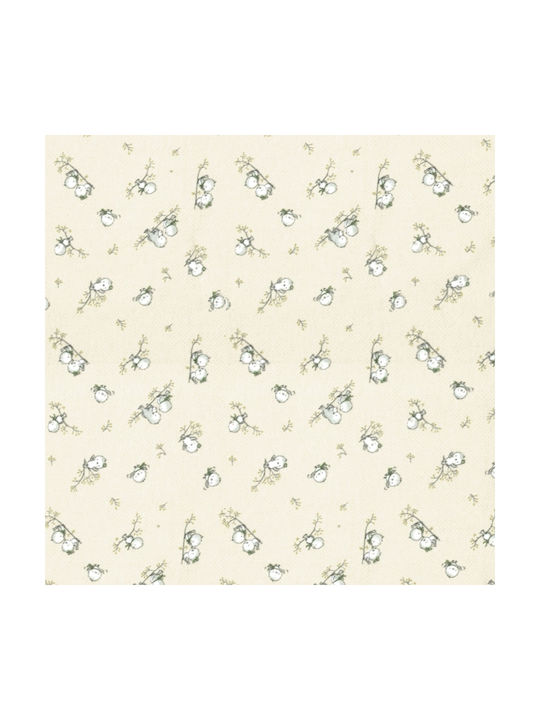 Dimcol Birds Kids Duvet Cover Single Flannel 16 Ecru 160x240cm