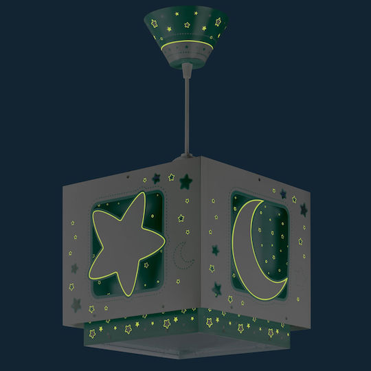 Ango Moon Einfaches Licht Kinderdeckenleuchte Deckenleuchte 23W mit Fassung E27 Green 25cm