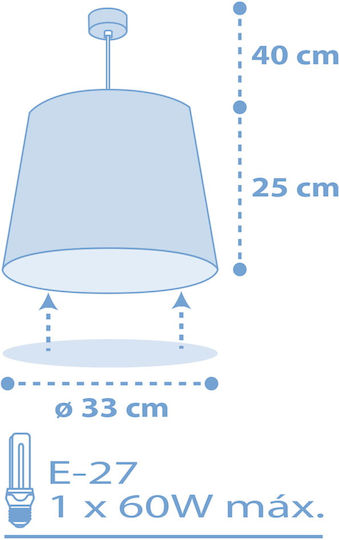 Ango Starlight Einfaches Licht Kinderdeckenleuchte Deckenleuchte 23W mit Fassung E27 Blue 25cm