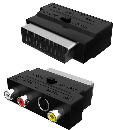 Valueline SCART 56 Μετατροπέας Scart male σε RCA / S-Video female 1τμχ