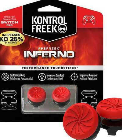KontrolFreek Thumb Grips Χειριστηρίου για Switch σε Κόκκινο χρώμα