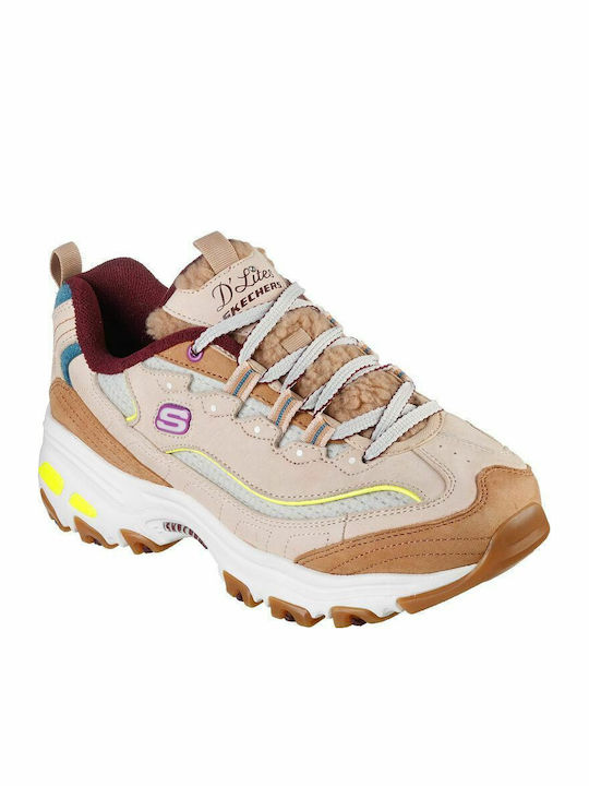 Luxe Sherpa: D'Lites Chunky Sneakers Multicolour