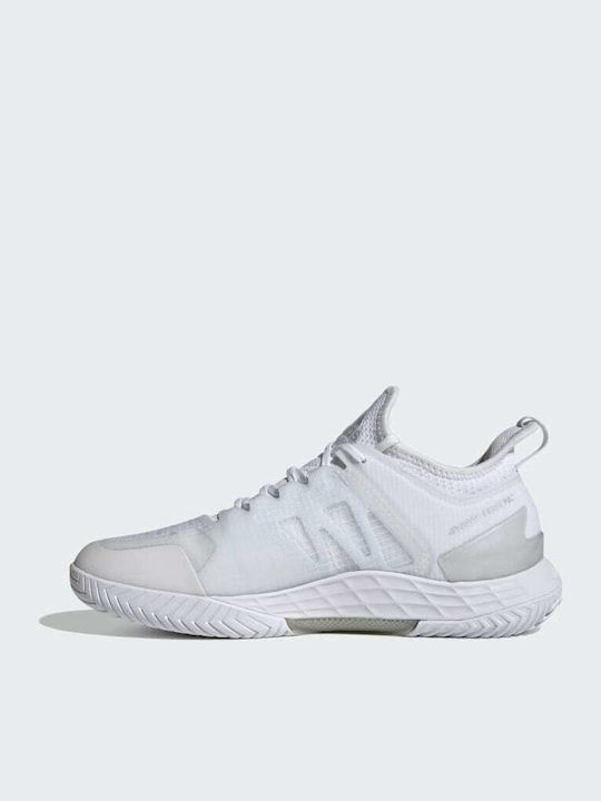 adidas Adizero Ubersonic 4 Women's Tennis Shoes for All Courts Cloud White / Silver Metallic / Grey Two
