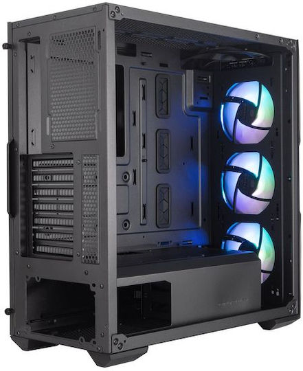 CoolerMaster Masterbox TD500 Mesh Gaming Midi Tower Κουτί Υπολογιστή με Πλαϊνό Παράθυρο και RGB Φωτισμό Μαύρο