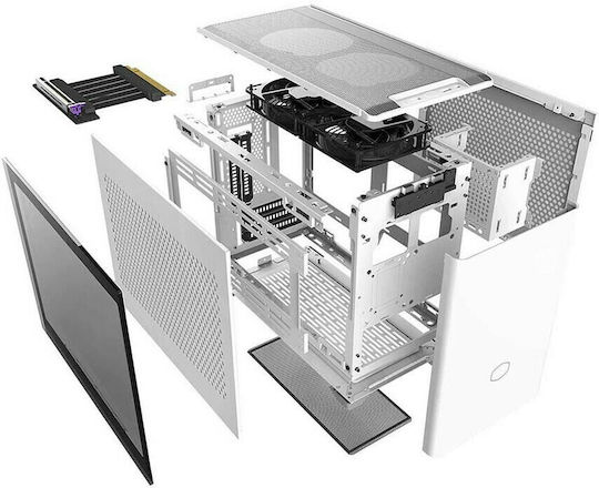 CoolerMaster Masterbox NR200P Gaming Mini Tower Κουτί Υπολογιστή με Πλαϊνό Παράθυρο Λευκό