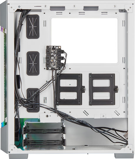 Corsair iCUE 220T RGB Gaming Midi Tower Κουτί Υπολογιστή με Πλαϊνό Παράθυρο Λευκό