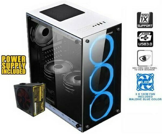 Armaggeddon NIMITZ TR1100 Gaming Middle Tower Carcasă PC cu Deschidere Laterală Neagră