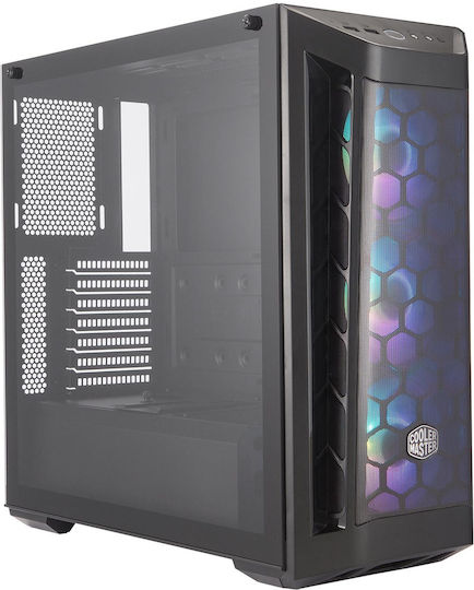 CoolerMaster Masterbox MB511 ARGB Gaming Midi Tower Κουτί Υπολογιστή με Πλαϊνό Παράθυρο Μαύρο