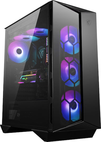 MSI MPG Gungnir 110R Gaming Midi Tower Κουτί Υπολογιστή με Πλαϊνό Παράθυρο και RGB Φωτισμό Μαύρο