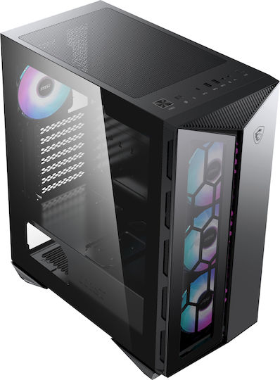 MSI MPG Gungnir 110R Gaming Midi Tower Κουτί Υπολογιστή με Πλαϊνό Παράθυρο και RGB Φωτισμό Μαύρο