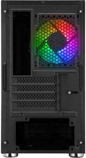 FSP/Fortron CST310 Gaming Mikro-Turm Computergehäuse mit Seitenfenster Schwarz