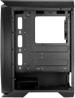 Aerocool Aero One Gaming Midi Tower Κουτί Υπολογιστή με Πλαϊνό Παράθυρο και RGB Φωτισμό Μαύρο