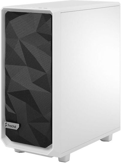 Fractal Design Meshify 2 Clear Tempered Glass Midi Tower Κουτί Υπολογιστή με Πλαϊνό Παράθυρο Λευκό
