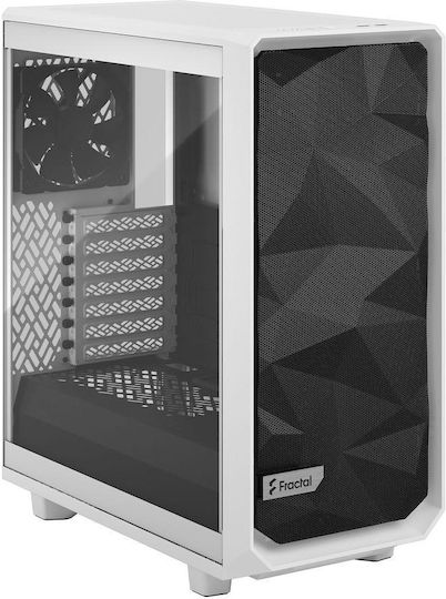 Fractal Design Meshify 2 Clear Tempered Glass Midi Tower Κουτί Υπολογιστή με Πλαϊνό Παράθυρο Λευκό