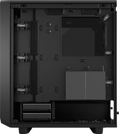 Fractal Design Meshify 2 Compact Dark Tempered Glass Gaming Midi Tower Κουτί Υπολογιστή με Πλαϊνό Παράθυρο Μαύρο
