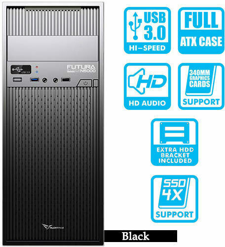 Alcatroz Futura N5000 Pro Midi Tower Computer Case Black