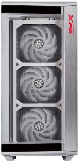 Adata XPG Battlecruiser Gaming Midi Tower Κουτί Υπολογιστή με Πλαϊνό Παράθυρο και RGB Φωτισμό Λευκό