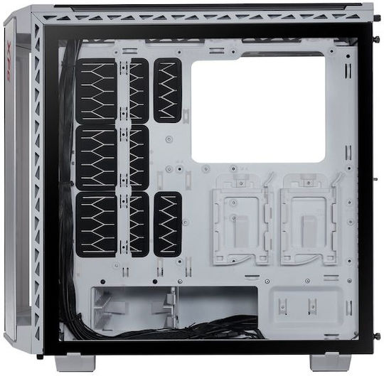 Adata XPG Battlecruiser Gaming Midi Tower Κουτί Υπολογιστή με Πλαϊνό Παράθυρο και RGB Φωτισμό Λευκό