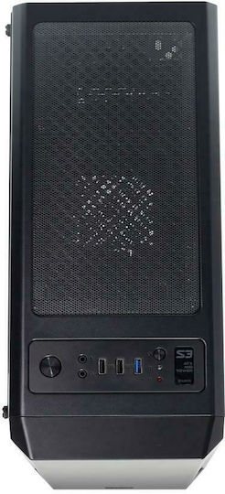 Zalman S3 Gaming Midi Tower Κουτί Υπολογιστή με Πλαϊνό Παράθυρο Μαύρο