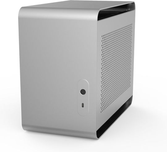 Streacom Da2 Silver Mini Tower Κουτί Υπολογιστή Ασημί