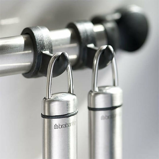 Brabantia Ρηχή Κουτάλα Ξαφρίσματος Τρυπητή από Σιλικόνη Μαύρη