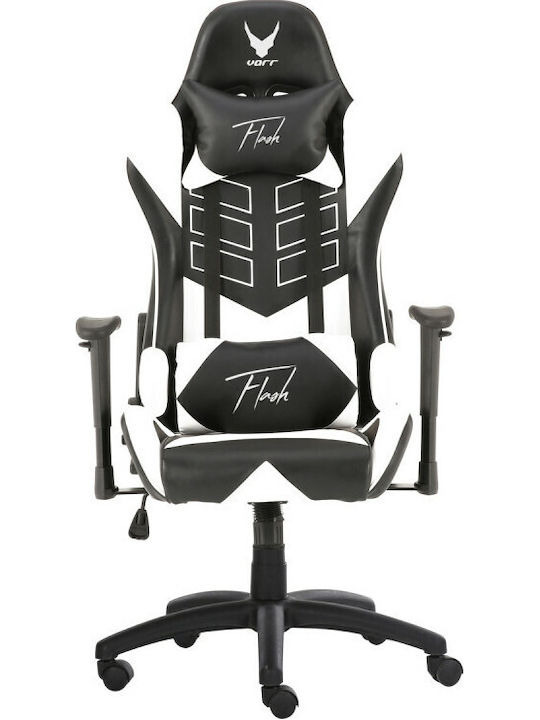 Platinet VARR Flash RGB With Remote Artificial Leather Gaming Chair with Adjustable Armrests and RGB Lighting White