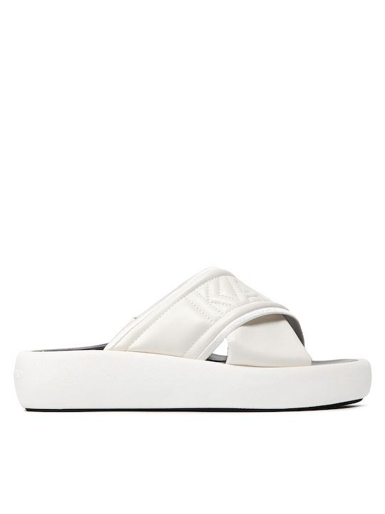 Karl Lagerfeld Damen Flache Sandalen in Weiß Farbe