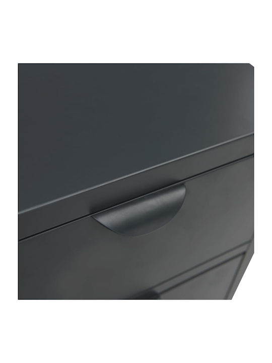 Sideboard made of Metal with Drawers Charcoal 75x35x70cm
