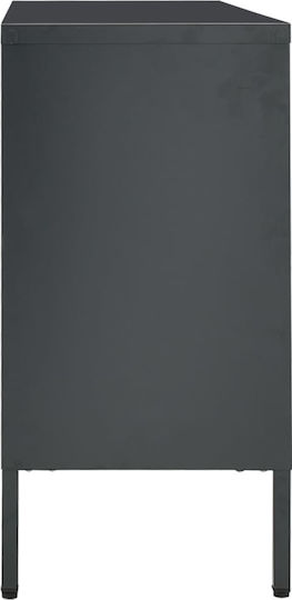 Μπουφές από Μέταλλο με Συρτάρια Ανθρακί 105x35x70cm